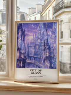 City of Glass book cover poster colour and style options – Cassandra Clare book art