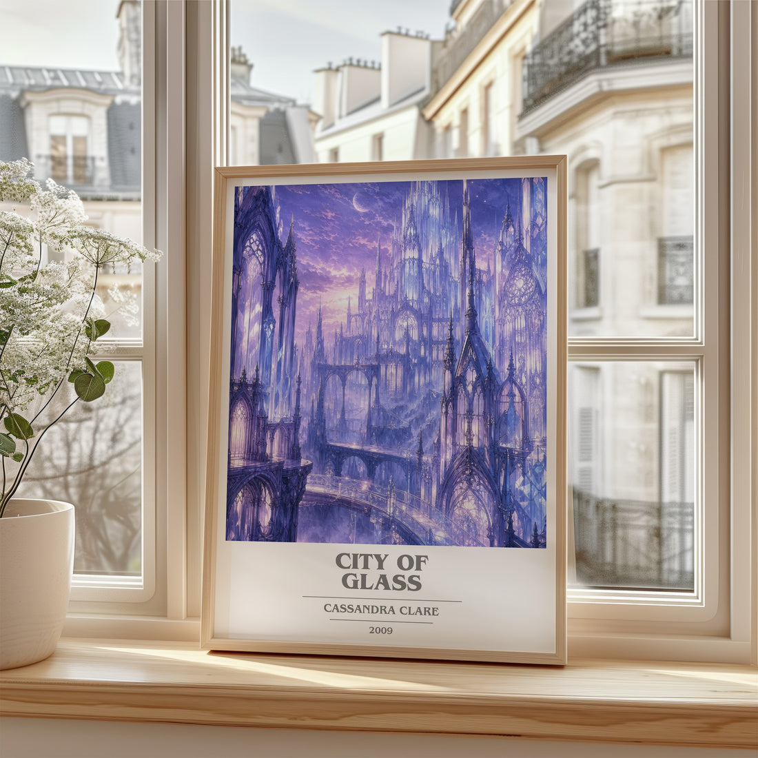 City of Glass book cover poster colour and style options – Cassandra Clare book art