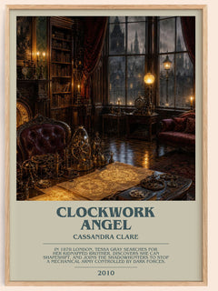 Clockwork Angel bookish book poster by Cassandra Clare – framed literary art print