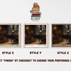Clockwork Angel literary print in frame leaning in hallway – fantasy wall art