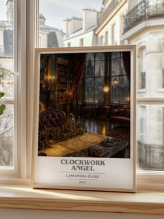 Clockwork Angel book cover poster colour and style options – Cassandra Clare book art