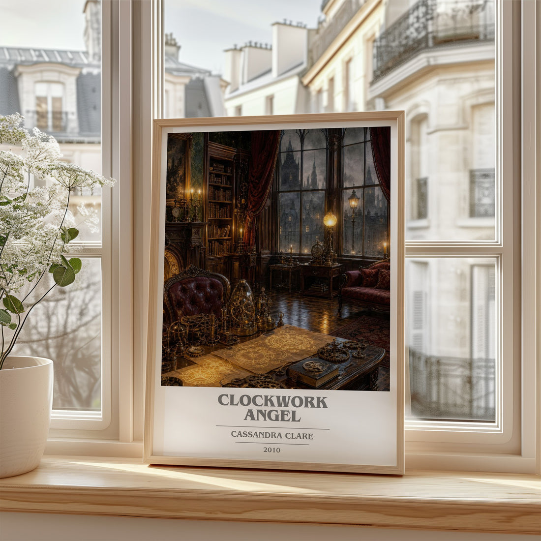 Clockwork Angel book cover poster colour and style options – Cassandra Clare book art