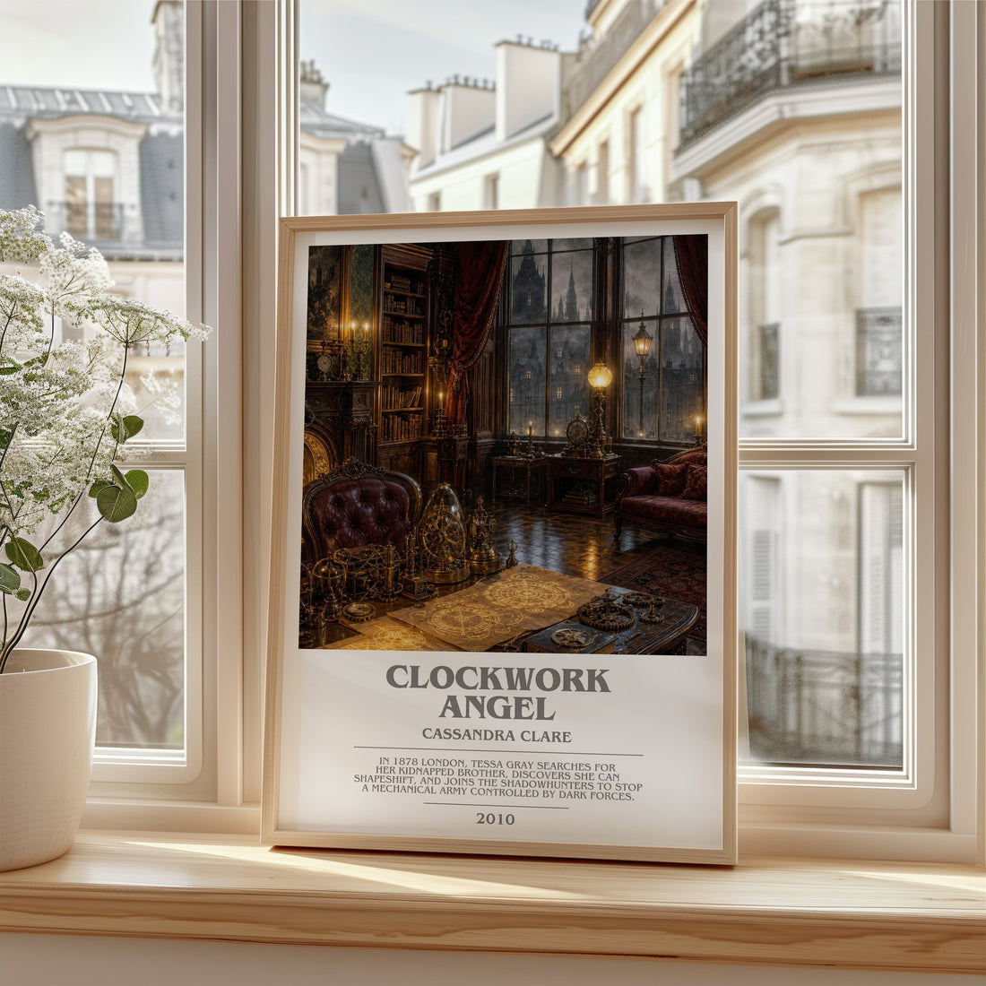 Clockwork Angel bookish poster colour and style options – Cassandra Clare book art