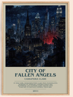 City of Fallen Angels bookish book poster by Cassandra Clare – framed literary art print