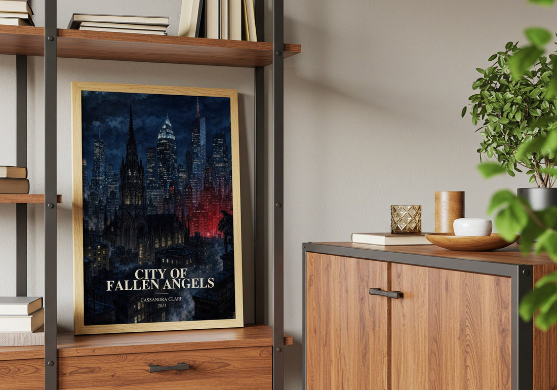 City of Fallen Angels book watercolour illustration paper finish options – matte satin gloss