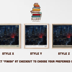 City of Fallen Angels literary print in frame leaning in hallway – young adult wall art