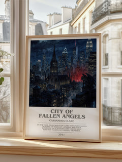 City of Fallen Angels bookish poster colour and style options – Cassandra Clare book art