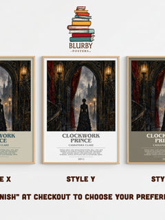 Clockwork Prince bookish print in frame leaning in hallway – fantasy wall art