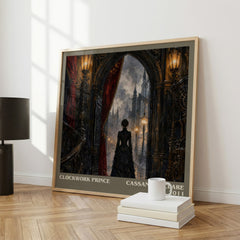 Clockwork Prince literary print framed by window – literary home decor