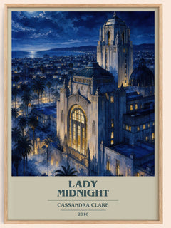 Lady Midnight book cover book poster by Cassandra Clare – framed literary art print