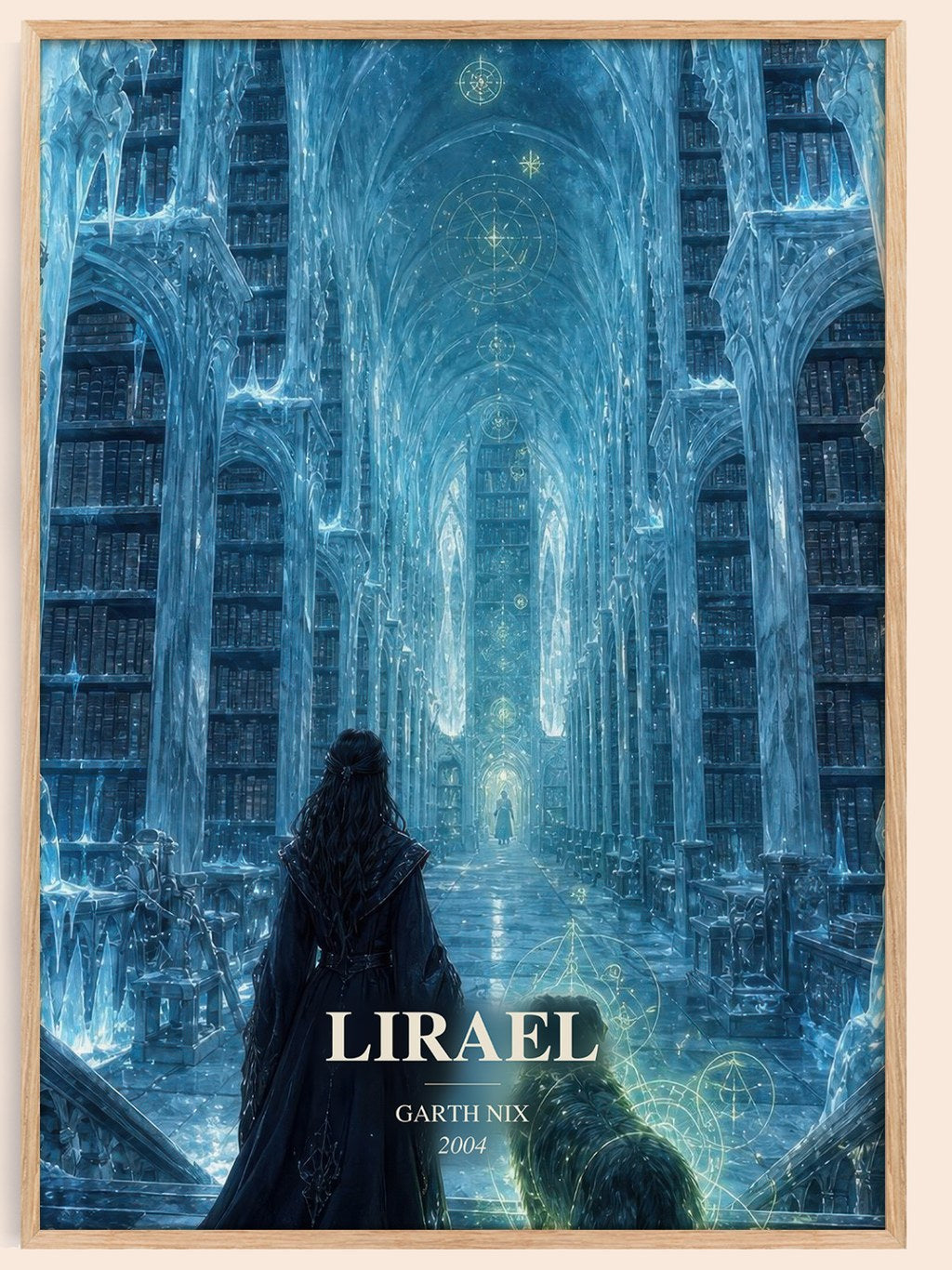 Lirael watercolour book poster by Garth Nix – framed literary art print