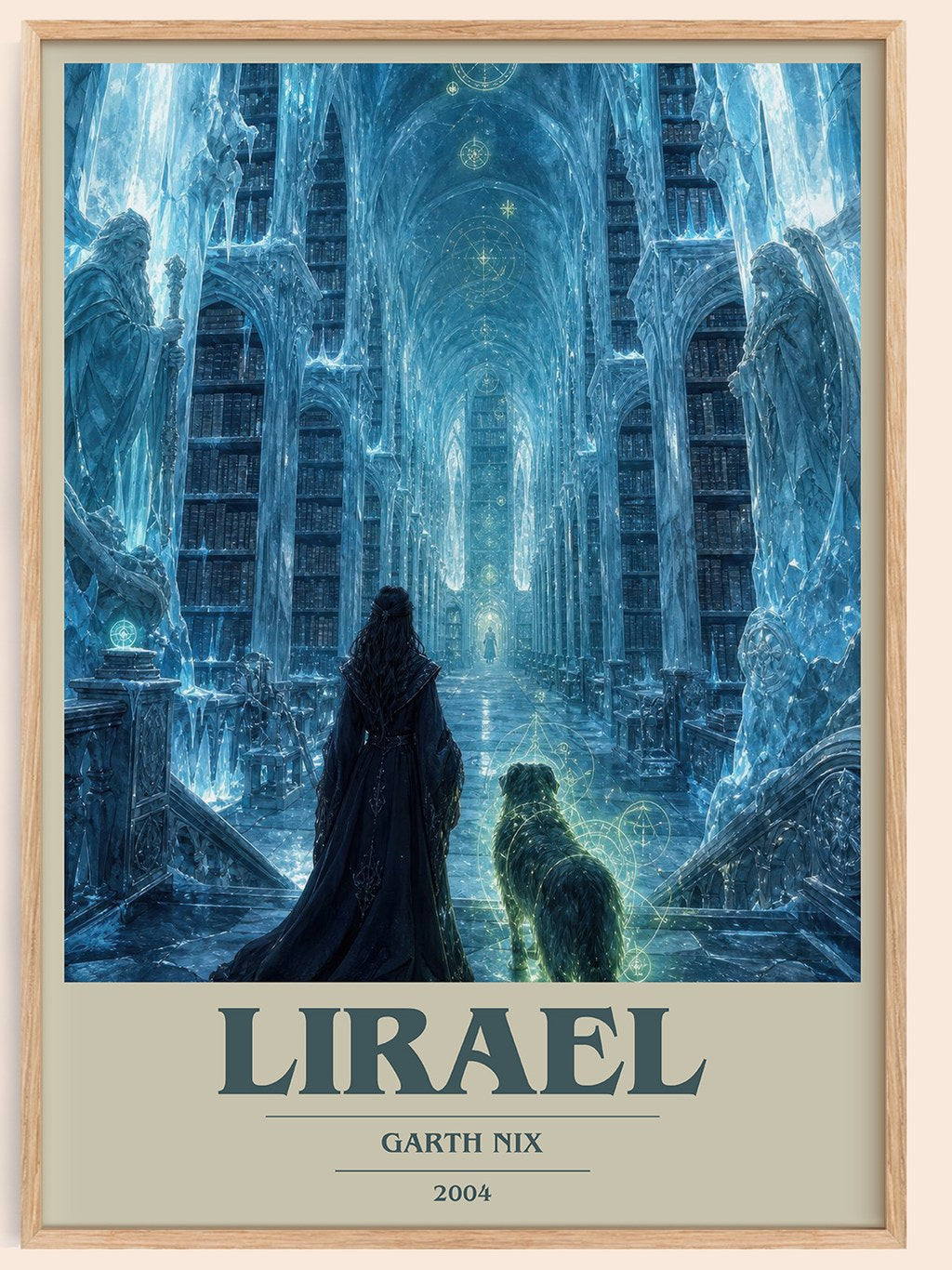 Lirael book cover book poster by Garth Nix – framed literary art print