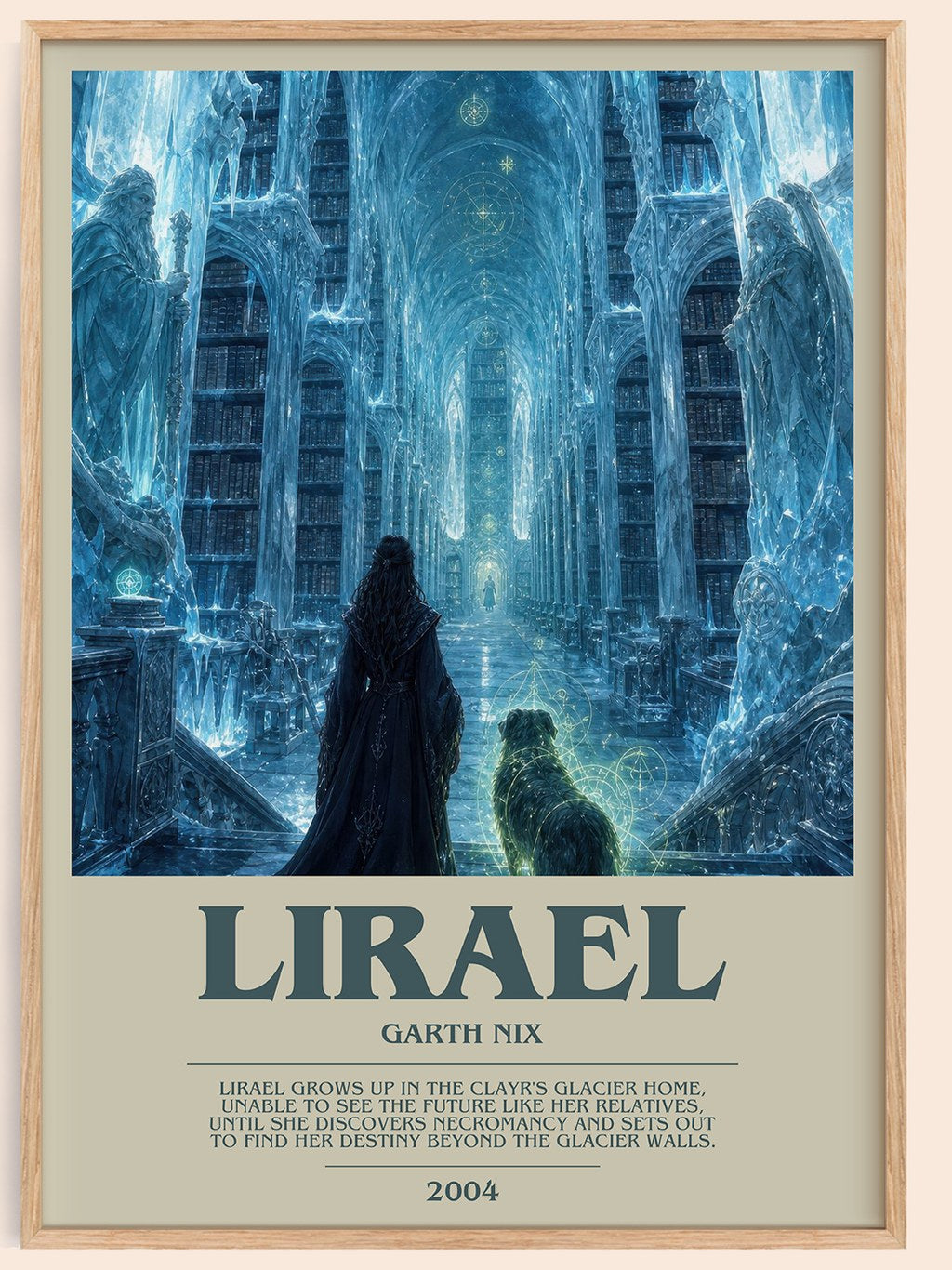 Lirael bookish book poster by Garth Nix – framed literary art print