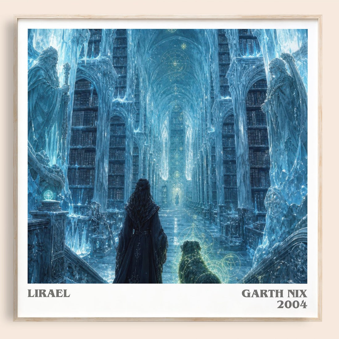 Lirael literary book poster by Garth Nix – framed literary art print