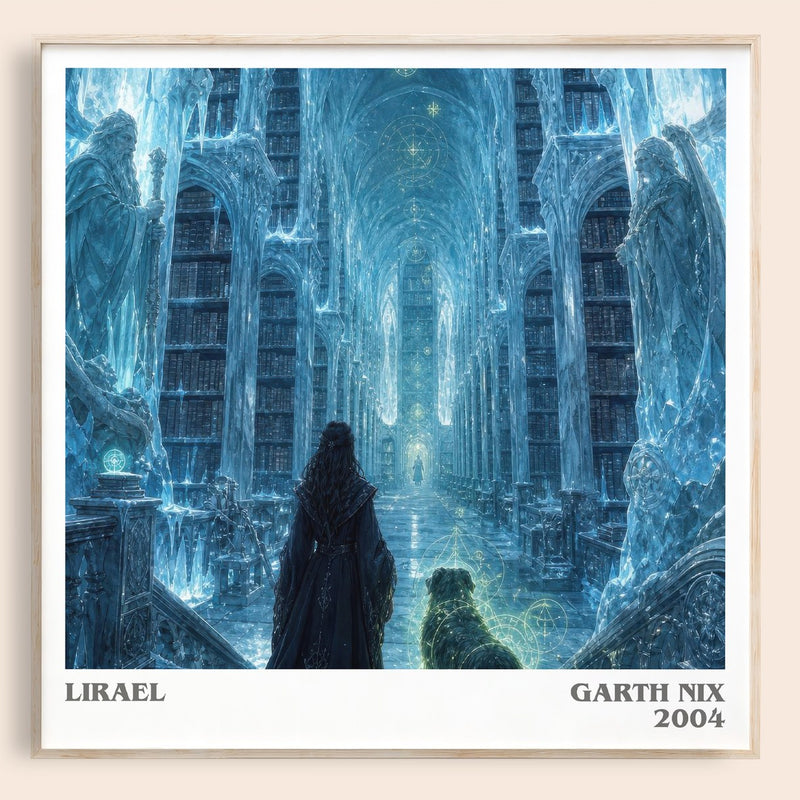 Lirael literary book poster by Garth Nix – framed literary art print