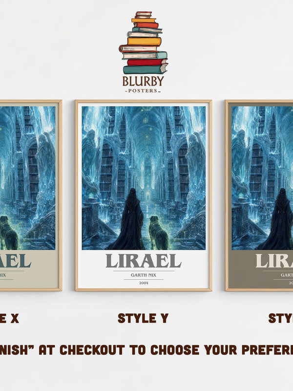 Lirael book cover print in frame leaning in hallway – fantasy wall art