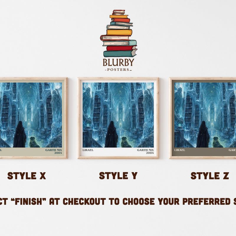 Lirael literary print in frame leaning in hallway – fantasy wall art