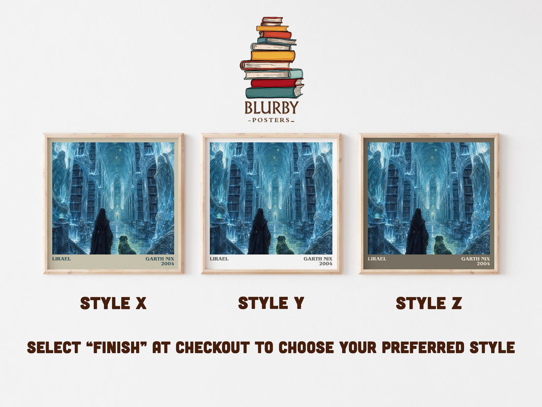 Lirael literary print in frame leaning in hallway – fantasy wall art (mockup)