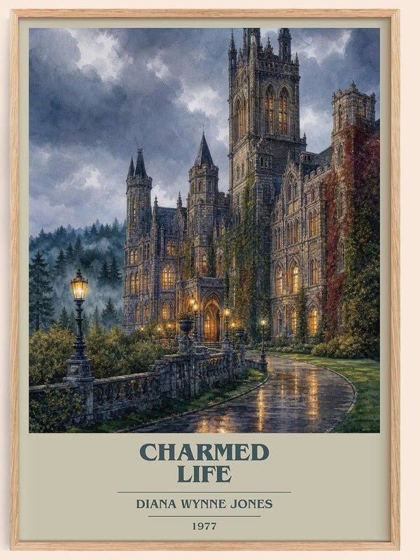 Charmed Life book cover book poster by Diana Wynne Jones – framed literary art print