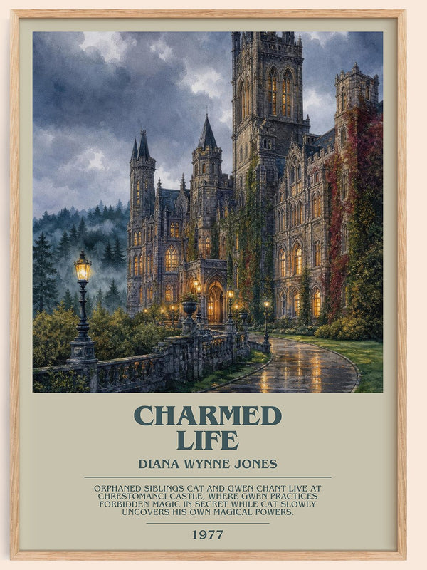 Charmed Life bookish book poster by Diana Wynne Jones – framed literary art print