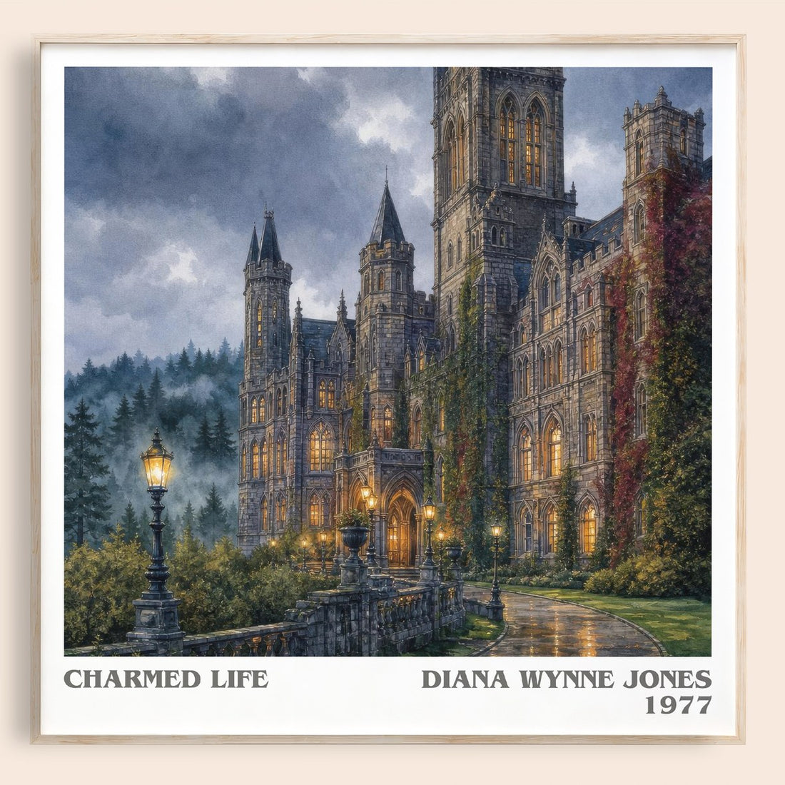 Charmed Life literary book poster by Diana Wynne Jones – framed literary art print