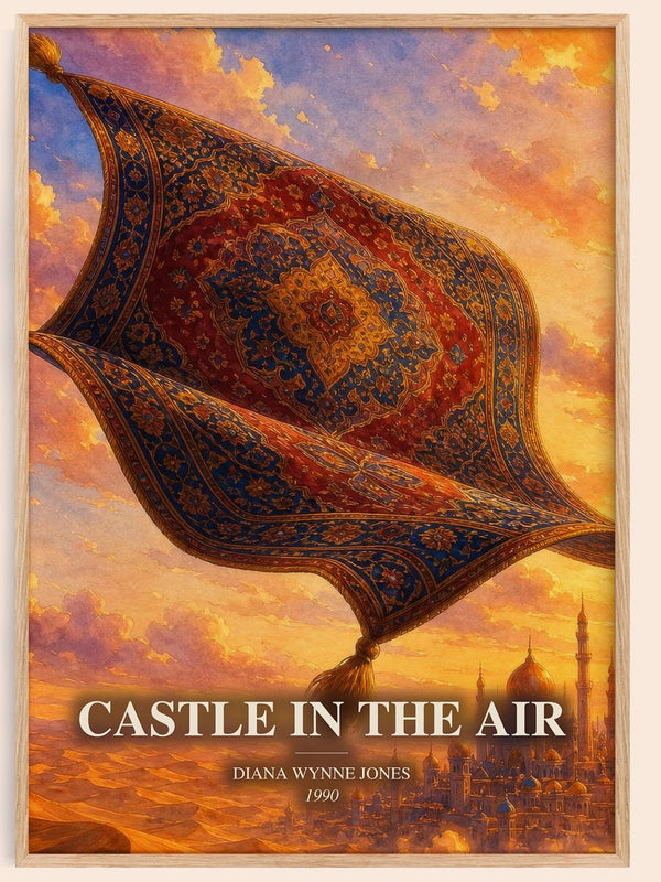Castle in the Air watercolour book poster by Diana Wynne Jones – framed literary art print