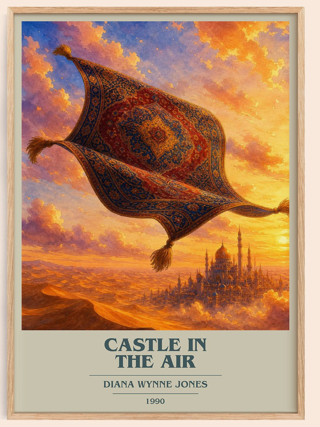 Castle in the Air book cover book poster by Diana Wynne Jones – framed literary art print