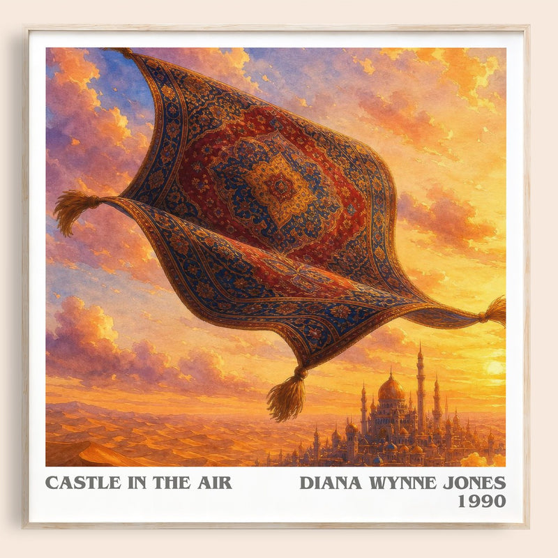Castle in the Air literary book poster by Diana Wynne Jones – framed literary art print