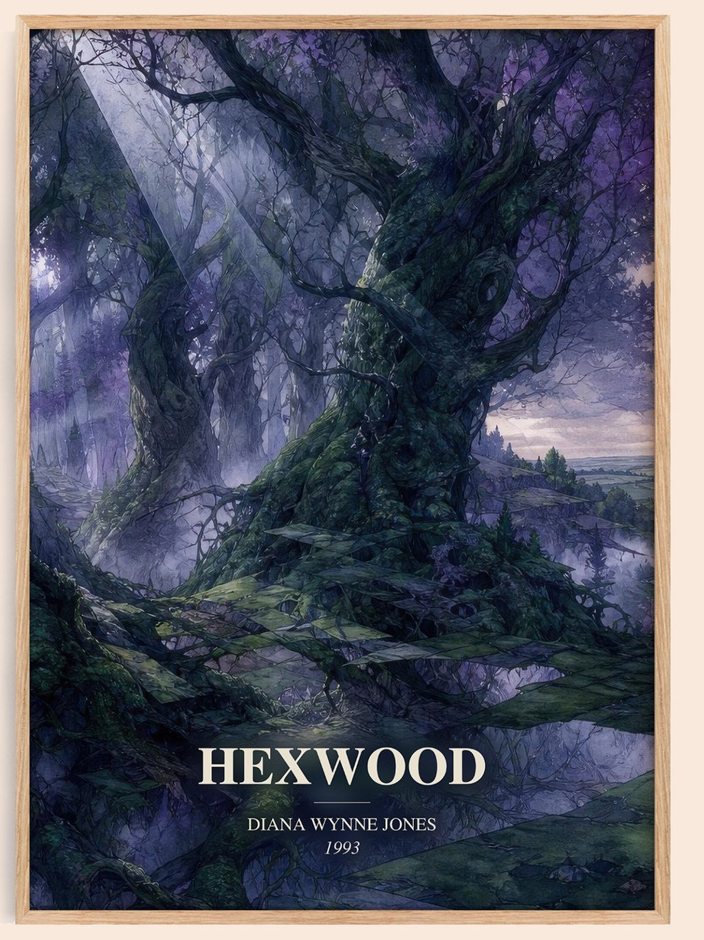 Hexwood watercolour book poster by Diana Wynne Jones – framed literary art print