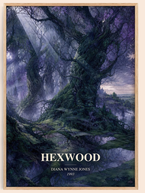 Hexwood watercolour book poster by Diana Wynne Jones – framed literary art print