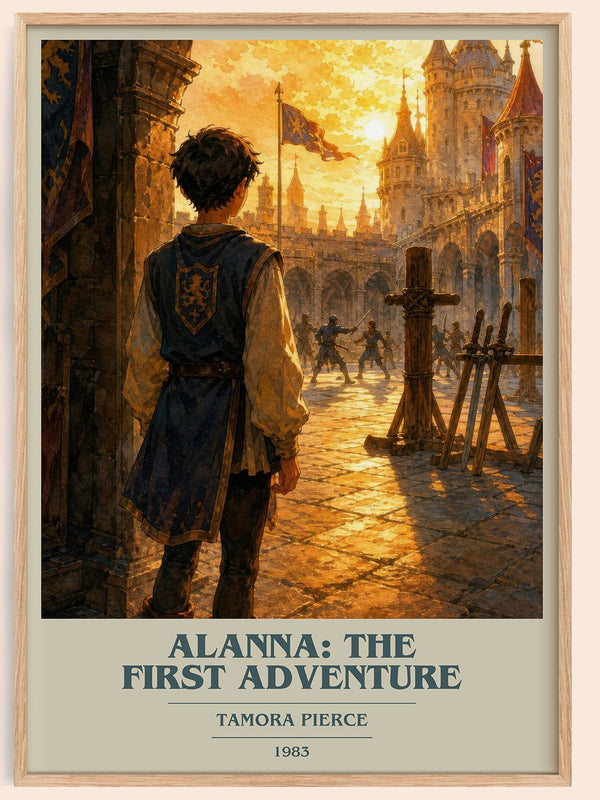 Alanna: The First Adventure book cover book poster by Tamora Pierce – framed literary art print