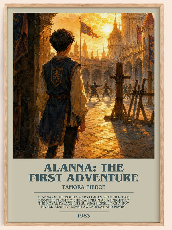 Alanna: The First Adventure bookish book poster by Tamora Pierce – framed literary art print