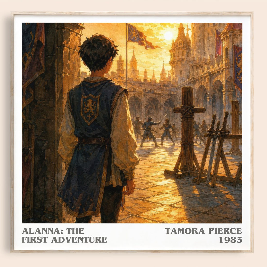 Alanna: The First Adventure literary book poster by Tamora Pierce – framed literary art print