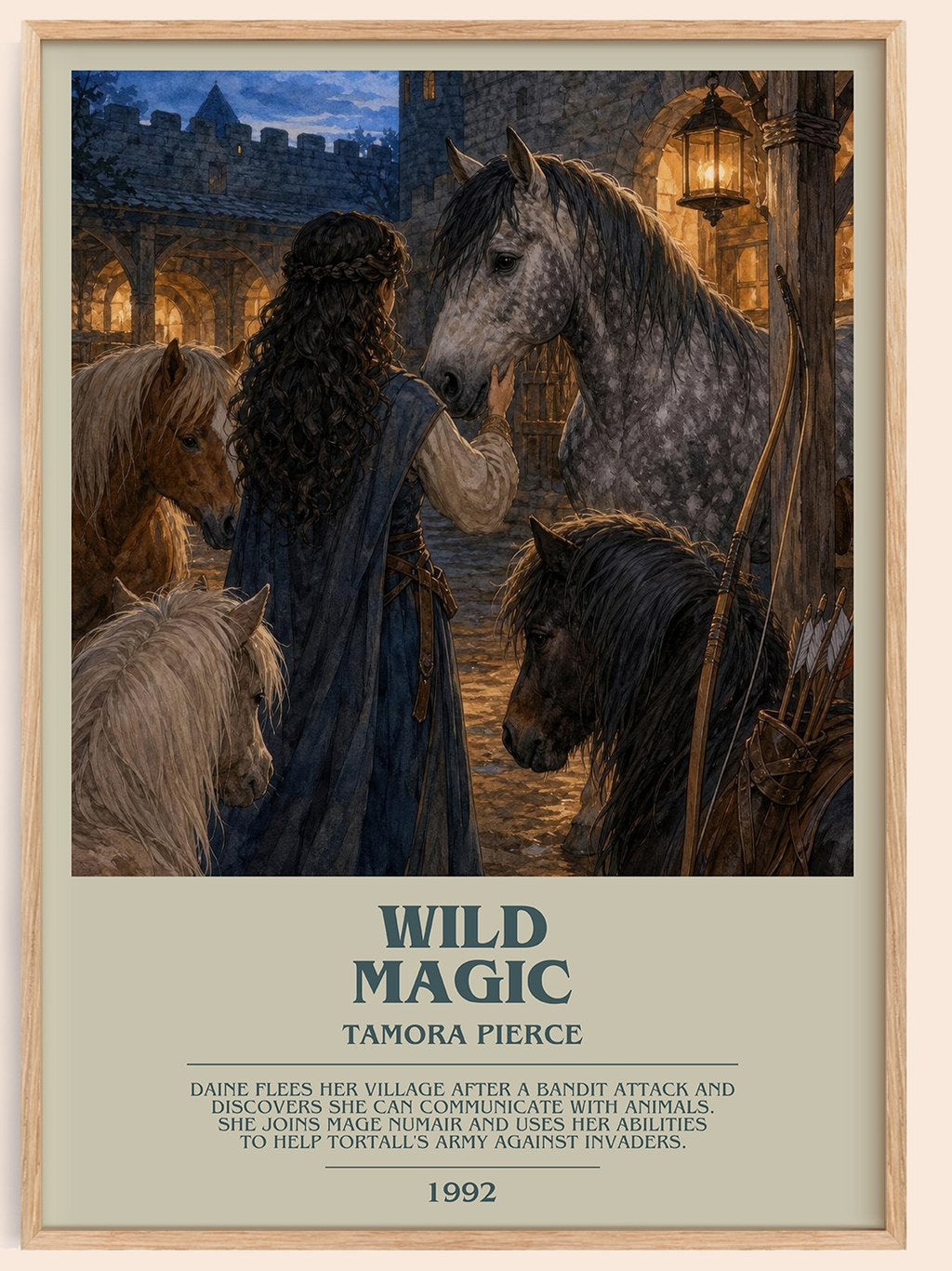 Wild Magic bookish book poster by Tamora Pierce – framed literary art print