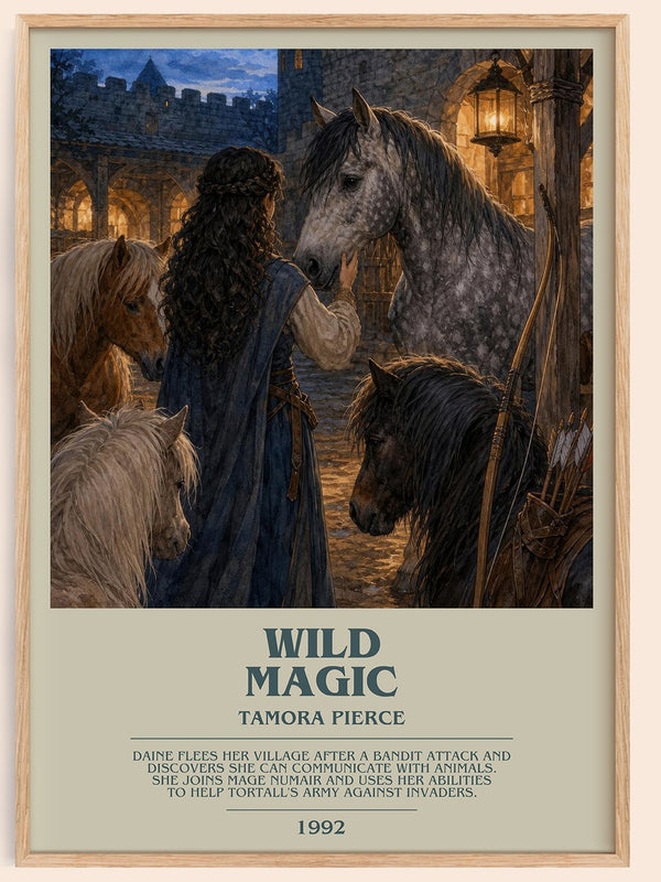 Wild Magic bookish book poster by Tamora Pierce – framed literary art print