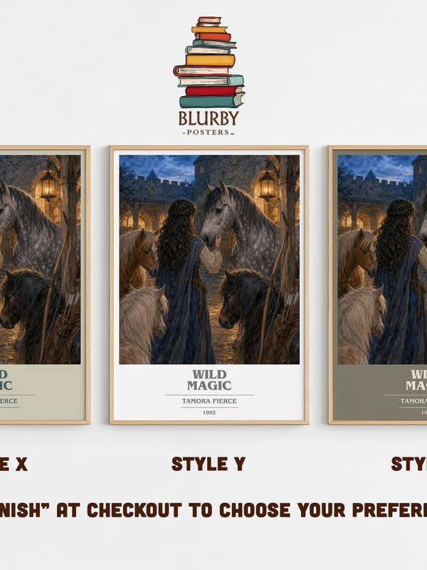 Wild Magic book cover print in frame leaning in hallway – fantasy wall art