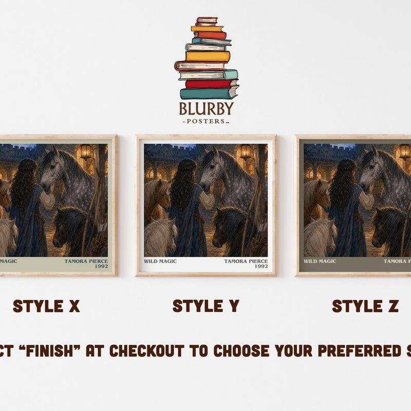 Wild Magic literary print in frame leaning in hallway – fantasy wall art