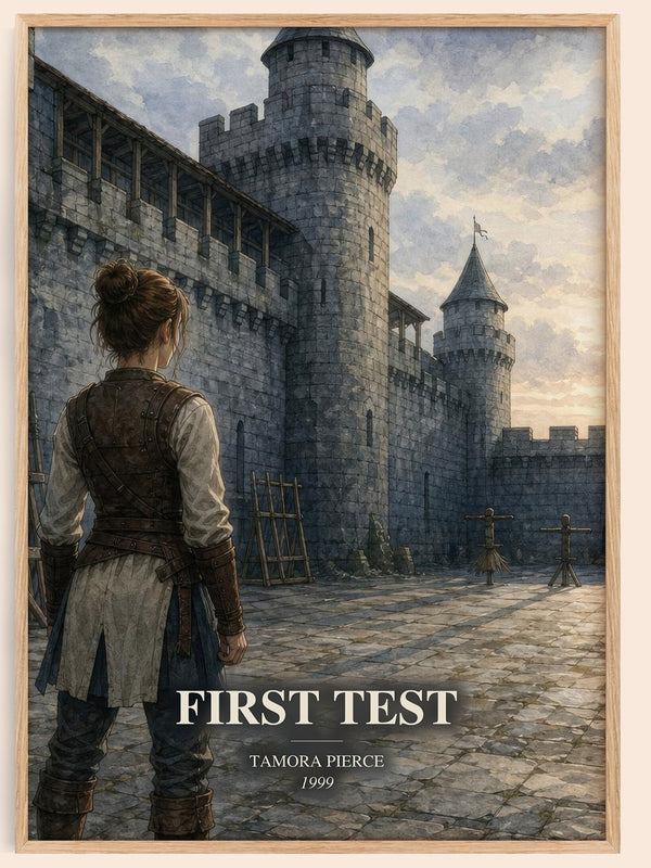First Test watercolour book poster by Tamora Pierce – framed literary art print