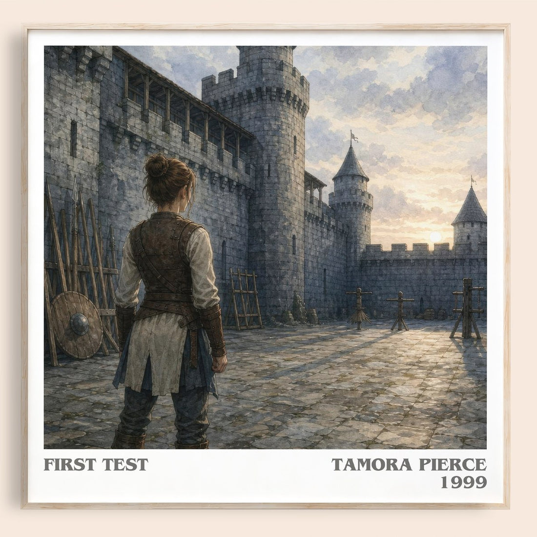 First Test literary book poster by Tamora Pierce – framed literary art print