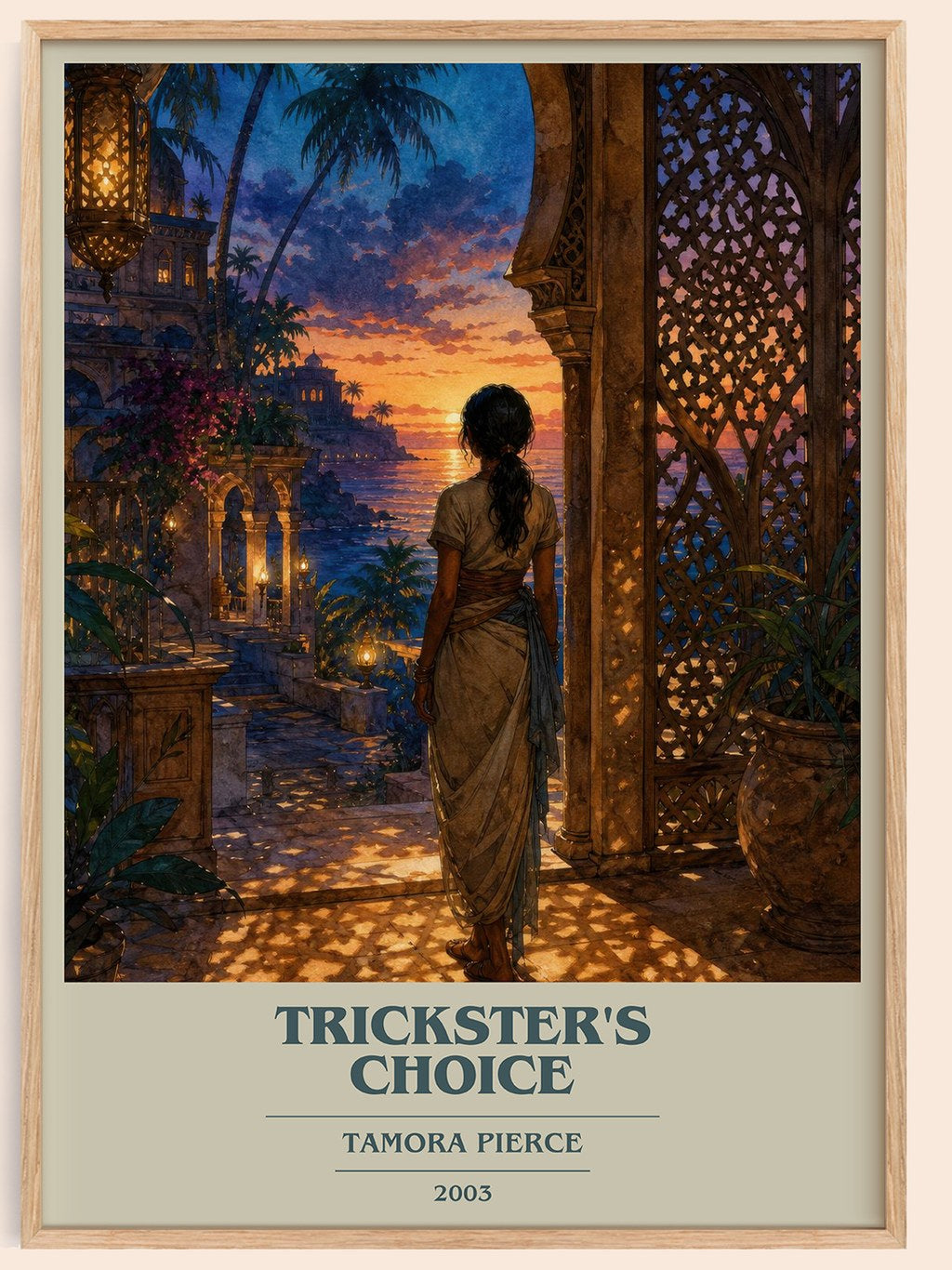 Trickster's Choice book cover book poster by Tamora Pierce – framed literary art print