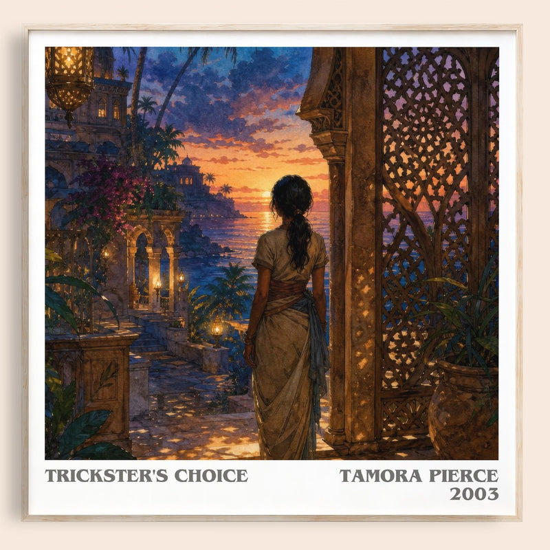 Trickster's Choice literary book poster by Tamora Pierce – framed literary art print