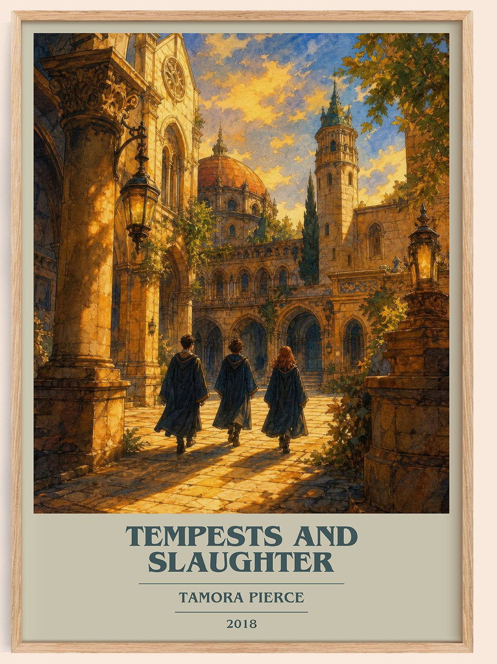 Tempests and Slaughter book cover book poster by Tamora Pierce – framed literary art print