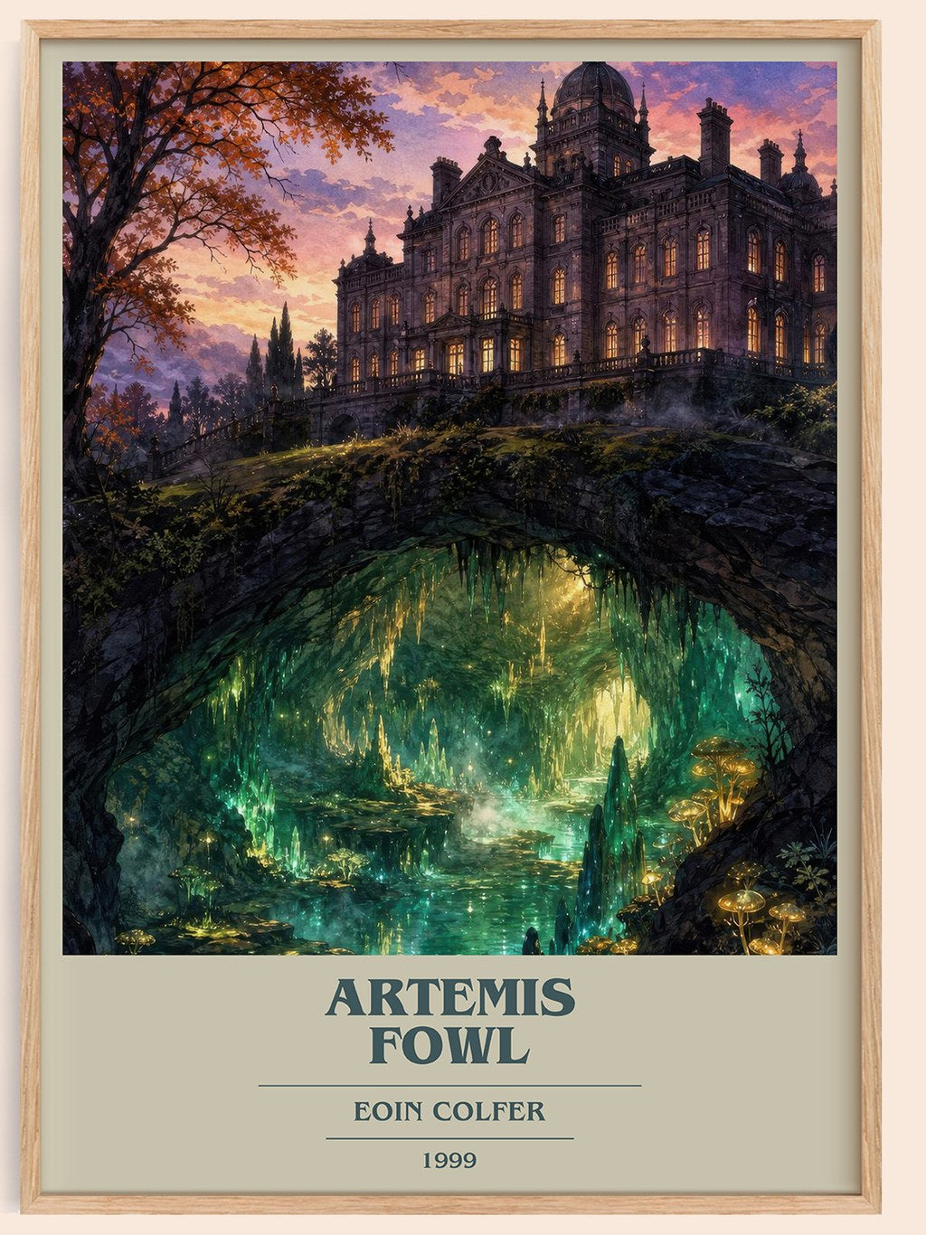 Artemis Fowl book cover book poster by Eoin Colfer – framed literary art print