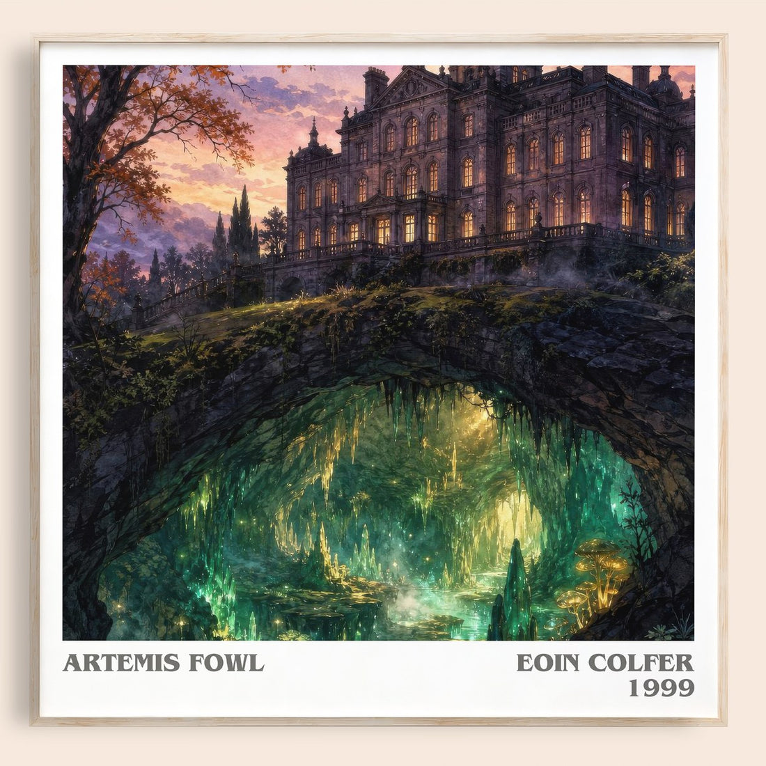 Artemis Fowl literary book poster by Eoin Colfer – framed literary art print