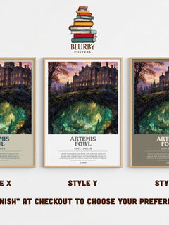 Artemis Fowl bookish print in frame leaning in hallway – fantasy wall art