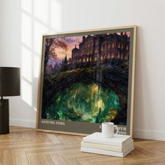 Artemis Fowl literary print framed by window – literary home decor
