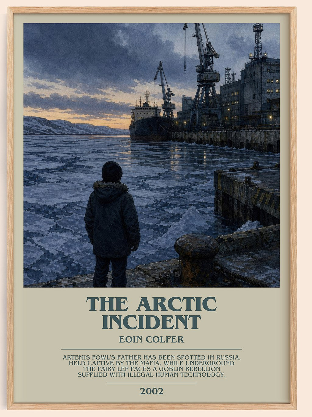 The Arctic Incident bookish book poster by Eoin Colfer – framed literary art print