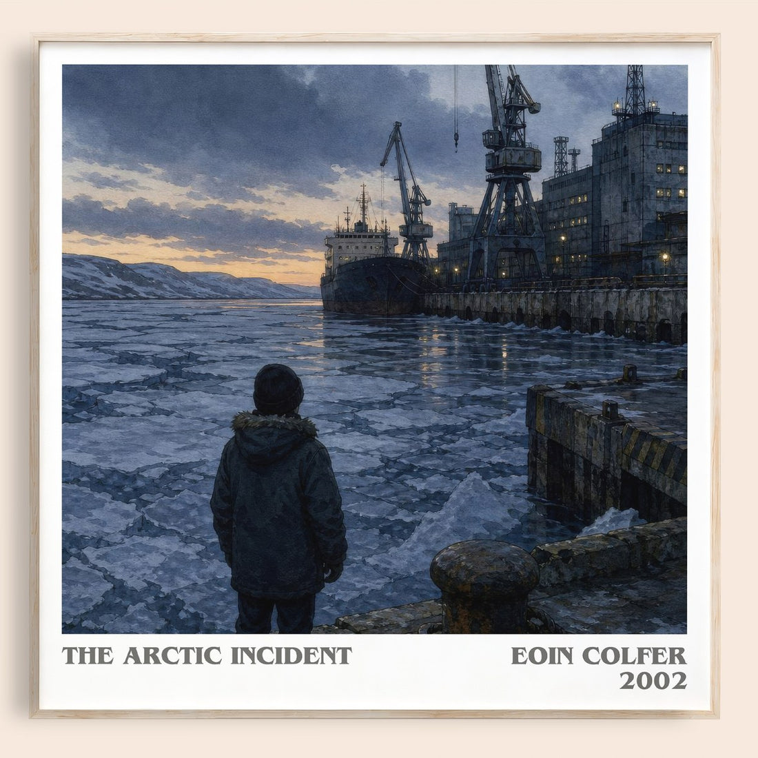 The Arctic Incident literary book poster by Eoin Colfer – framed literary art print