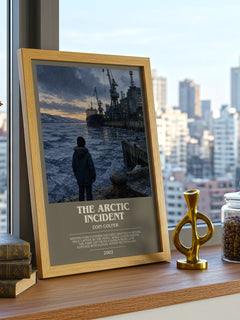 The Arctic Incident bookish print framed by window – literary home decor