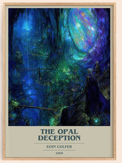 The Opal Deception book cover book poster by Eoin Colfer – framed literary art print